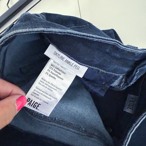 NWT PAIGE Transcend Vintage Skyline Ankle Peg Skinny Jeans - Size 23 - Picture 8 of 10
